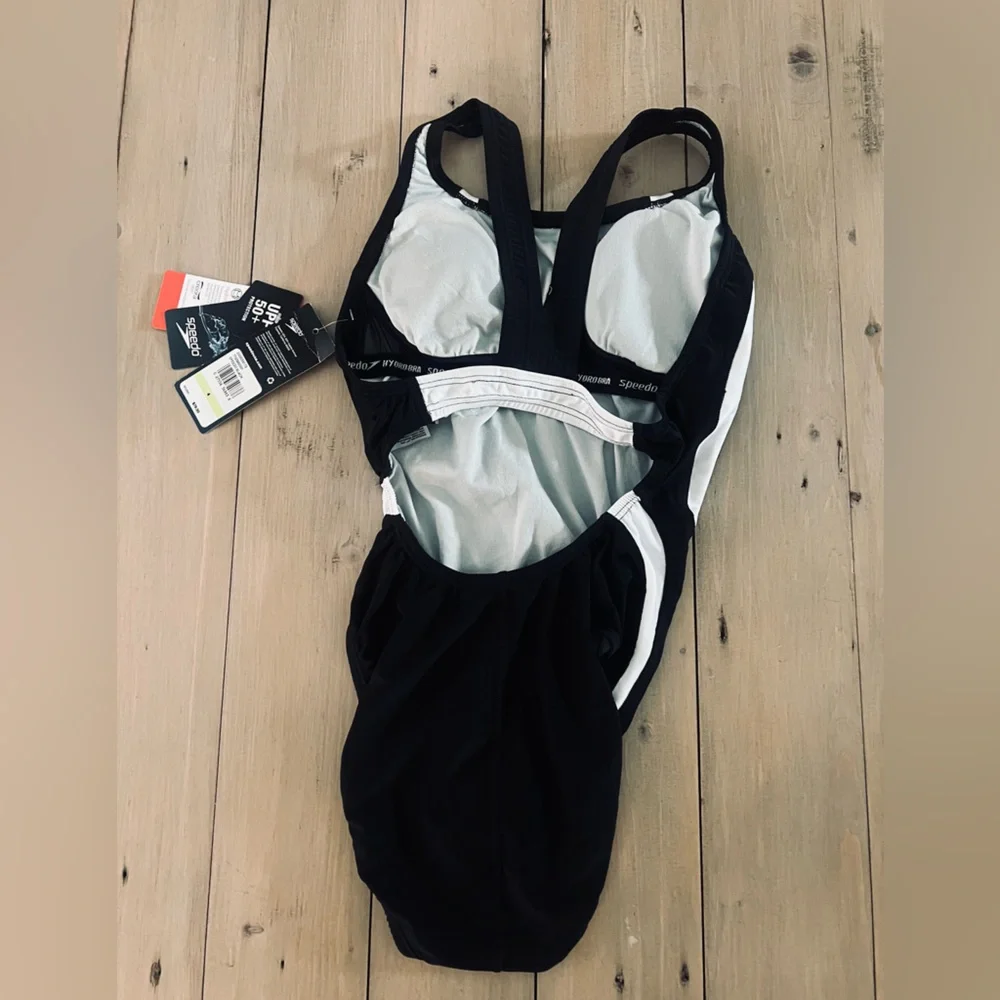Speedo Quantum Fusion Splice Swimsuit for Women Black Athletic  Size 4 NWT